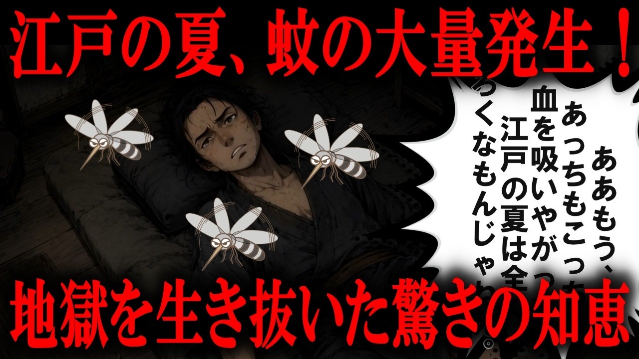 【江戸の暮らし】殺虫剤ゼロで蚊を撃退?長屋の庶民が蚊の地獄を生き抜いた驚きの知恵
