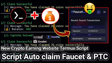 Nuyul Crypto Earning Website Script - Auto Claim Faucet & PTC Via Termux 2025 Auto Bypass Captacha💯