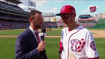 Trea Turner talks after 2-for-3 outing