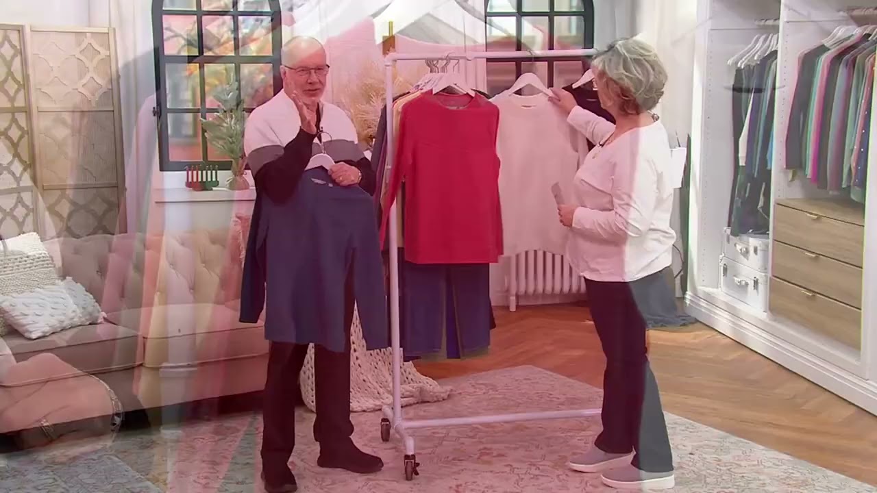 Denim & Co. Comfort Zone Brushed Waffle Knit Crew-Neck Sweatshirt on QVC