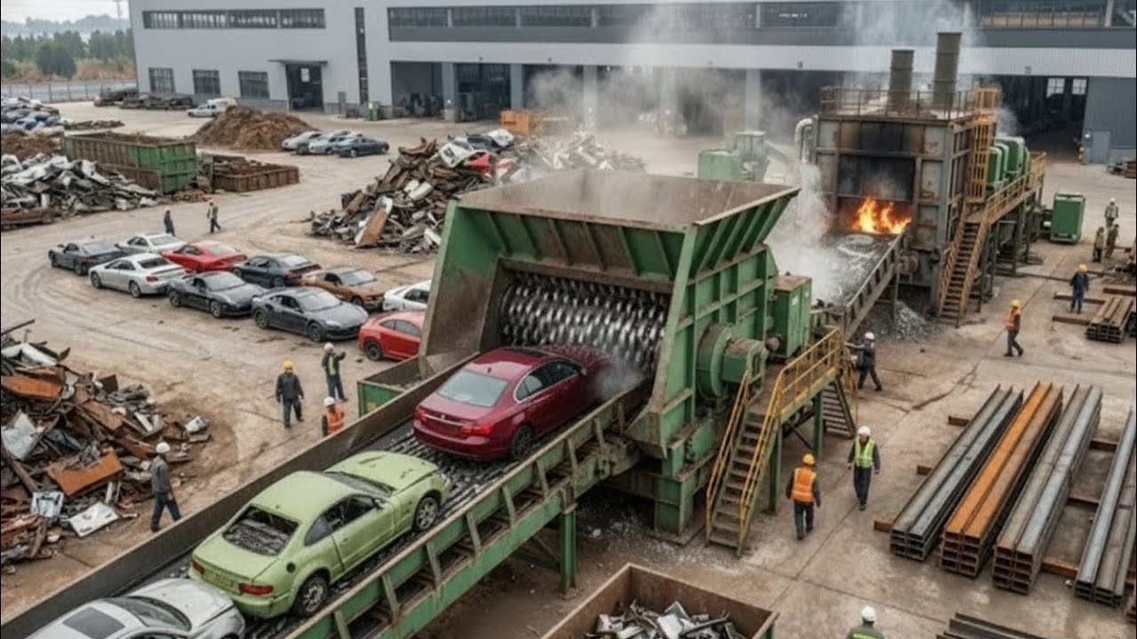 inside the factory How Million of Old Cars Recycling Every Year