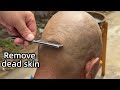 💈ASMR | Remove dead skin from the man's head and face! 🪒 Wonderful Asian Shave