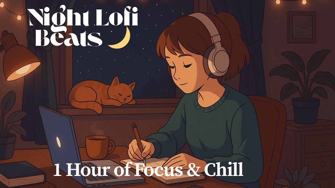 Night Study Lofi Beats 🌙 | 1 Hour Chill Music for Focus, Reading, and ...