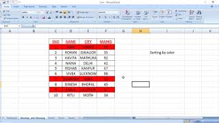 Computer Class 7: MS Excel :Custom filter and Conditional Formatting