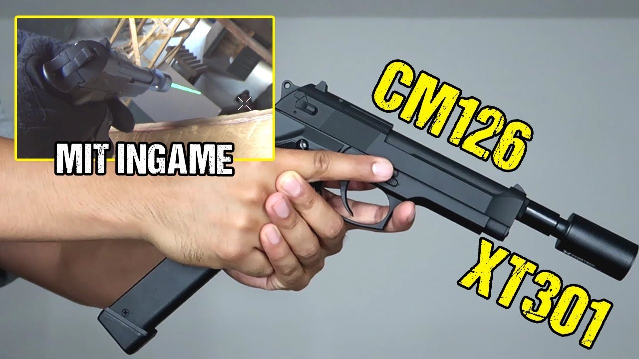Meine neue Airsoft Pistole CM126 mit Xcortech XT301 Tracer Unboxing