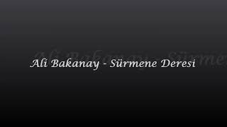 SÜRMENE DERESİ - Ali Bakanay