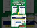 Excel Formula for Number Series | Use SEQUENCE Formula #shorts