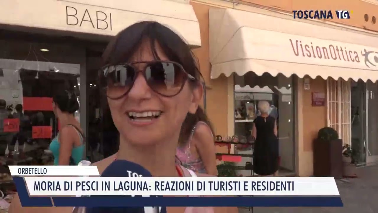 2024-08-03 ORBETELLO - MORIA DI PESCI IN LAGUNA, REAZIONI DI TURISTI E RESIDENTI