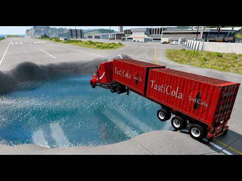 Cars vs Giant Pit #2– BeamNG Drive