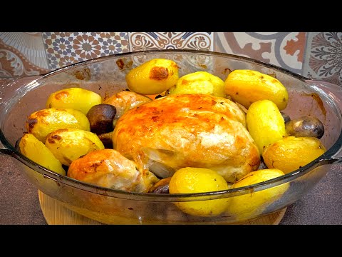 Печено пиле с картофи и гъби - най-лесната и най-вкусна домашна рецепта