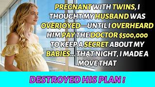 PREGNANT WITH TWINS, I OVERHEARD MY HUSBAND PAY $500K TO HIDE A SECRET—SO I RUINED HIM!