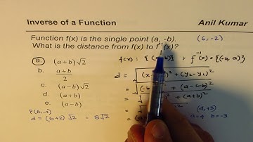 How to find the distance between points of function and its inverse