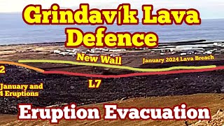 Grindavík New Lava Defence Wall, Eruption Evacuation, Greenhouse, Location, Iceland Volcano Update