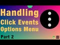 Handling Click events on Options Menu