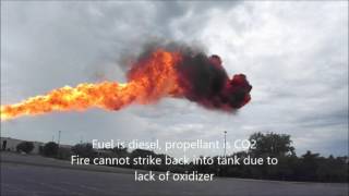 Military Style Homemade Flamethrower First Test
