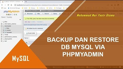 Back-up en herstel MySQL-database met phpMyAdmin