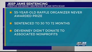 Erie man sentenced to 30-72 months in prison following Jeep raffle scam