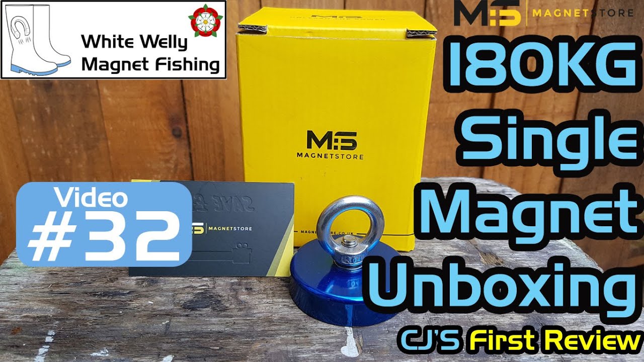 White Welly Magnet Fishing #32 CJ Reviews the Magnetstore 180KG Coloured Magnet