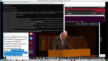 use 2 Gstreamer scripts to get audio working on Windows 10 Hyper-V ~  DEMO with Ubuntu 20.04 guest