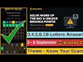 Binance Crypto WODL Answer Today | Word Of The Day | Know Your Scam Theme