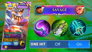 GAMEPLAY CLINT SAVAGE!! REKOMENDASI BUILD & EMBLEM CLINT TERSAKIT 2025 - Mobile Legends