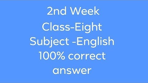 English assignment class eight 2nd week|| অষ্টম শ্রেণীর ইংরেজি অ্যাসাইনমেন্ট দ্বিতীয় সপ্তাহ||