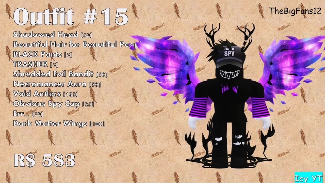 15 Aesthetic Dark Outfits Under 1000 Robux I ROBLOX I Icy YT - YouTube
