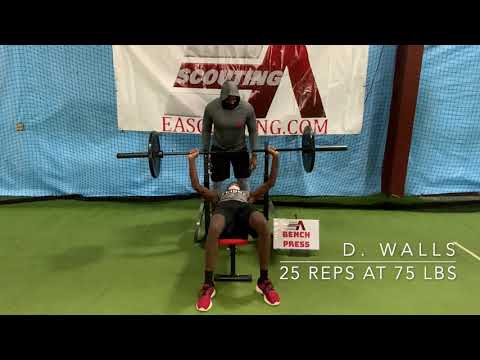 EA Scouting Combine 2020 - Dontrae Walls - Bench press