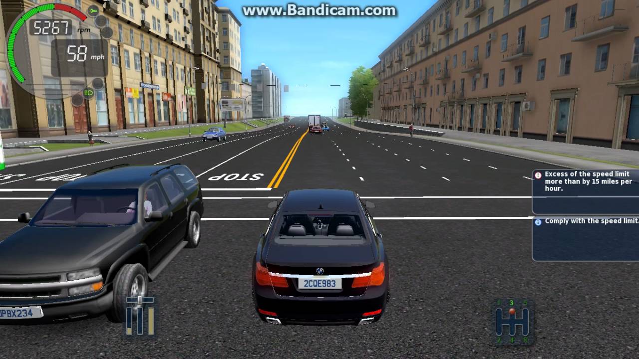 Bmw city car driving