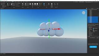 how to make a 3D cloud in Roblox studio