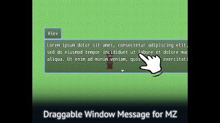 Draggable Window Message plugin for RPG Maker MZ