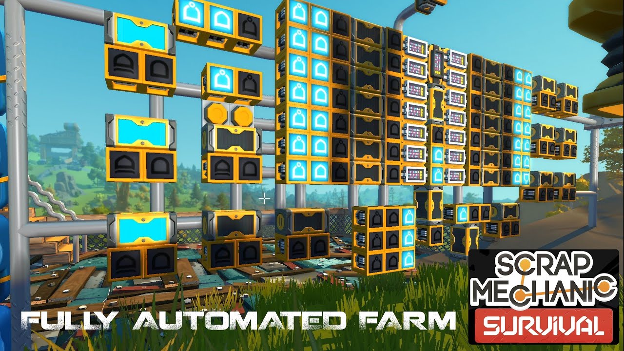 Scrap Mechanic - Fully Automated Farm 130 Plots