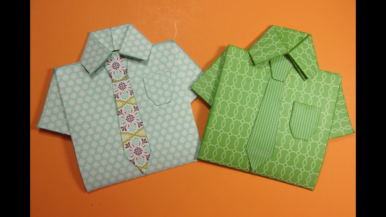 Fun Fold Shirt and Tie Card, Great Father's Day or B-Day Card - YouTube