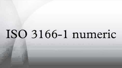 ISO 3166-1 numeric