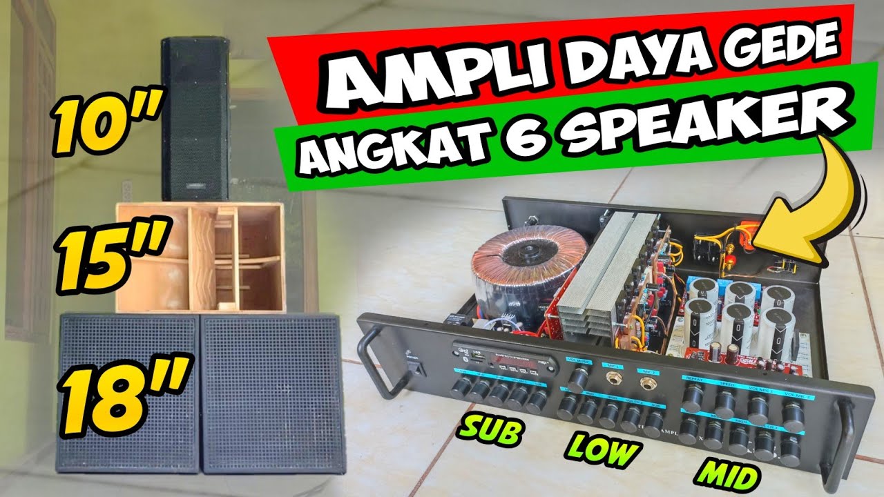 AMPLIFIER 3 CHANNEL BALAP DAYA GEDE !!! SIAP ANGKAT 6 SPEAKER