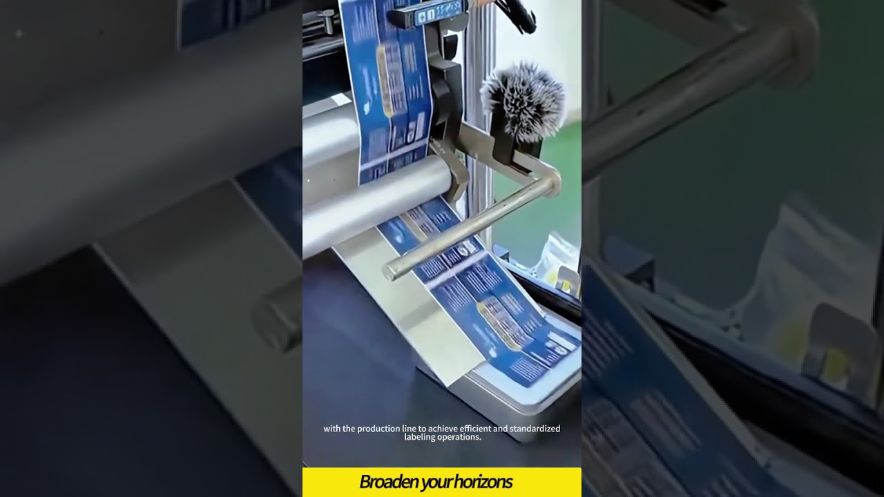 Assembly line automatic stickers 