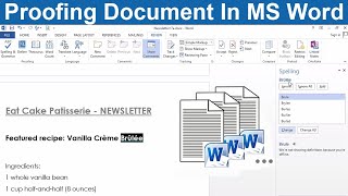 How to use Proofing tools in ms word | Spelling & Grammar | Thesaurus | screenshot 2