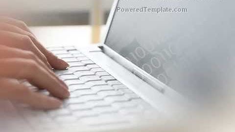 Laptop Computer PowerPoint Template by PoweredTemplate.com