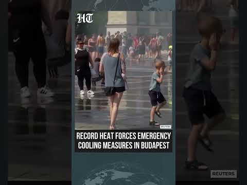 Budapest Deploys Water Cannons as Record Heatwave Grips Hungary | #shorts
