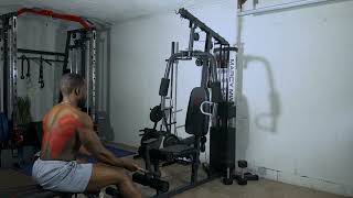 Marcy Multi Gym Seated Row Demonstration