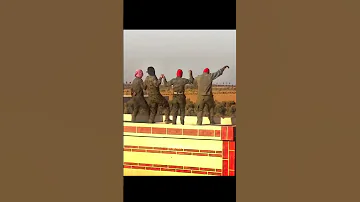 Kurdish Rojava Soldiers Dancing On A Building After Defeating I I Kurdistan Kurdish Rojava 
