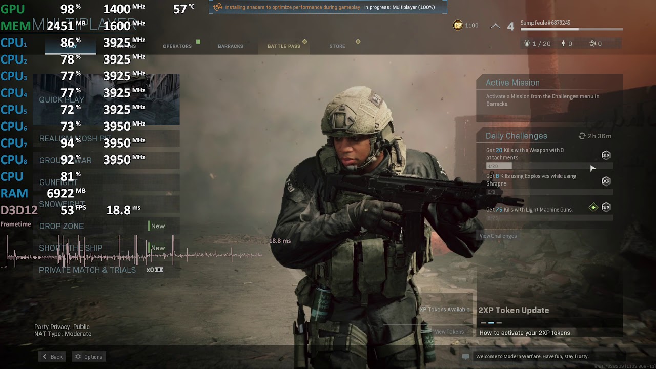Call Of Duty Modern Warfare 3 Kaç Gb Gaming On Ryzen 5 3400g Vega 11 Call Of Duty Modern Warfare 2019 Benchmark Test Youtube