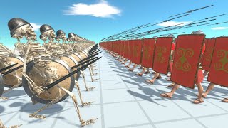 GANG WARS 100 SKELETON WARRIOR vs 100 ROMANUS Animal Revolt Battle Simulator screenshot 4