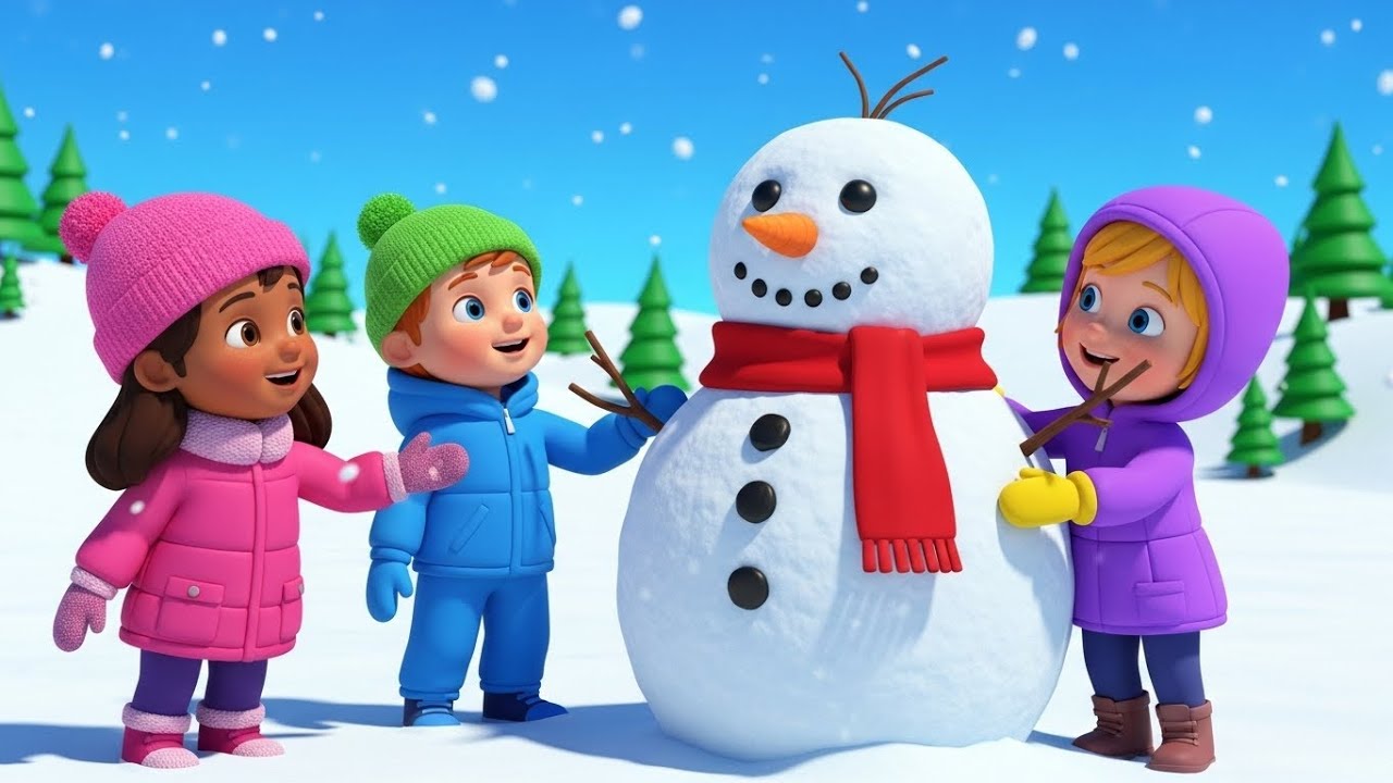 Christmas Snowman Counting Song for Kids | Nursery Rhyme, Baby Songs & Toddler Music ⛄🎄🎶👶