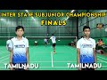 Adhav surya vs divine  interstate sub junior champions  u15  boys singles  finals