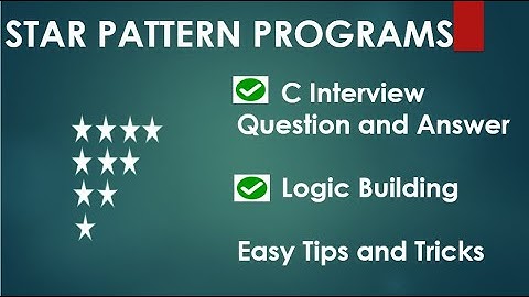 Star Pattern Program in C in Hindi | C Interview Questions and Answers