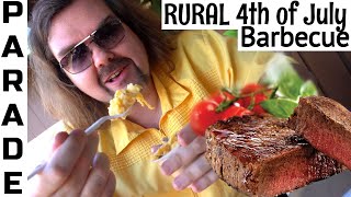 Agee's BBQ Review Happy Dingo Independence Day from Arizona with Parade DeLorean Model-T Tractor