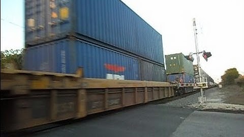 CSX Container Train At High Speed