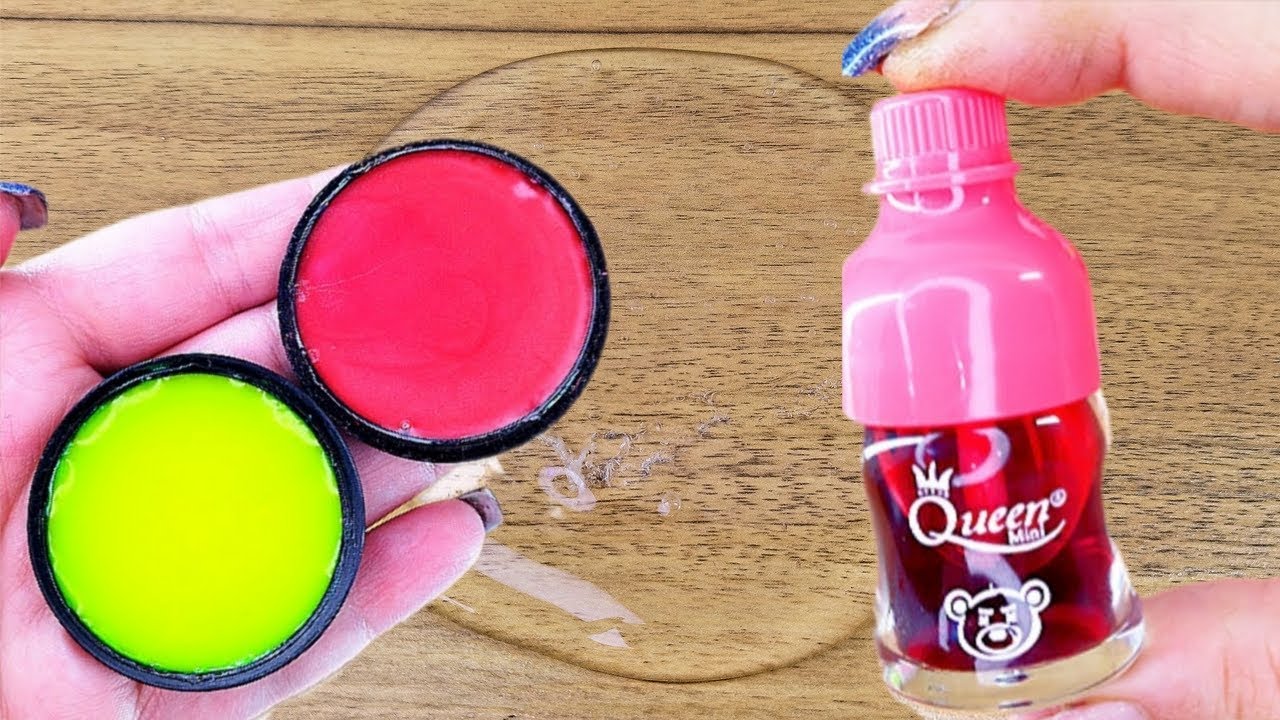 mixing LIPSTINT with slime|mixing Lipstick with slime