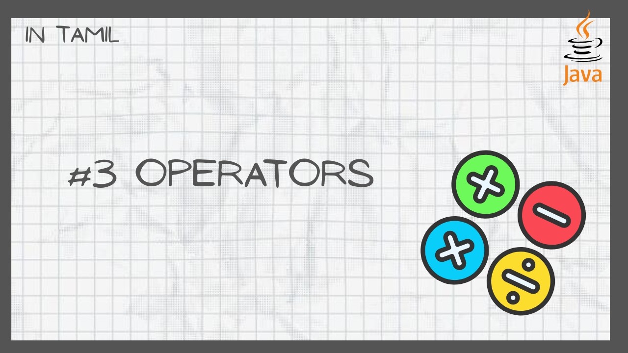 Java Full Course in Tamil for Beginners 2026 | Operators | Episode 3 ...